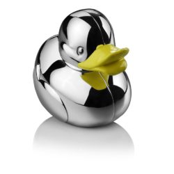 Silver Plated Duck Money Bank