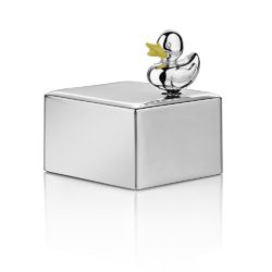 Silver Plated Duck Musical Box