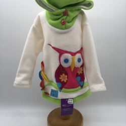 Wacky Clothing  Fleece White/Green  with Owl Pattern