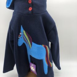 Wacky Clothing  Fleece Navy with Horse pattern