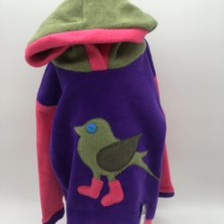 Wacky Clothing  Fleece Purple with Khaki Bird Pattern