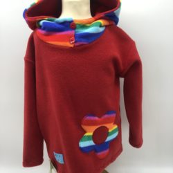 Wacky Clothing  Fleece Red with Flower pattern