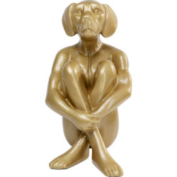 Deco Object Sitting Dog Gold