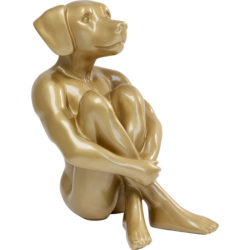Deco Object Sitting Dog Gold