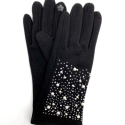Black Gloves with Beading