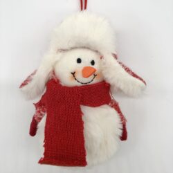 Hanging Red Snowman