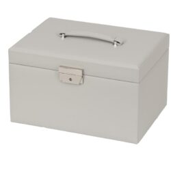 Victoria Grey Bonded Leather Jewel Box
